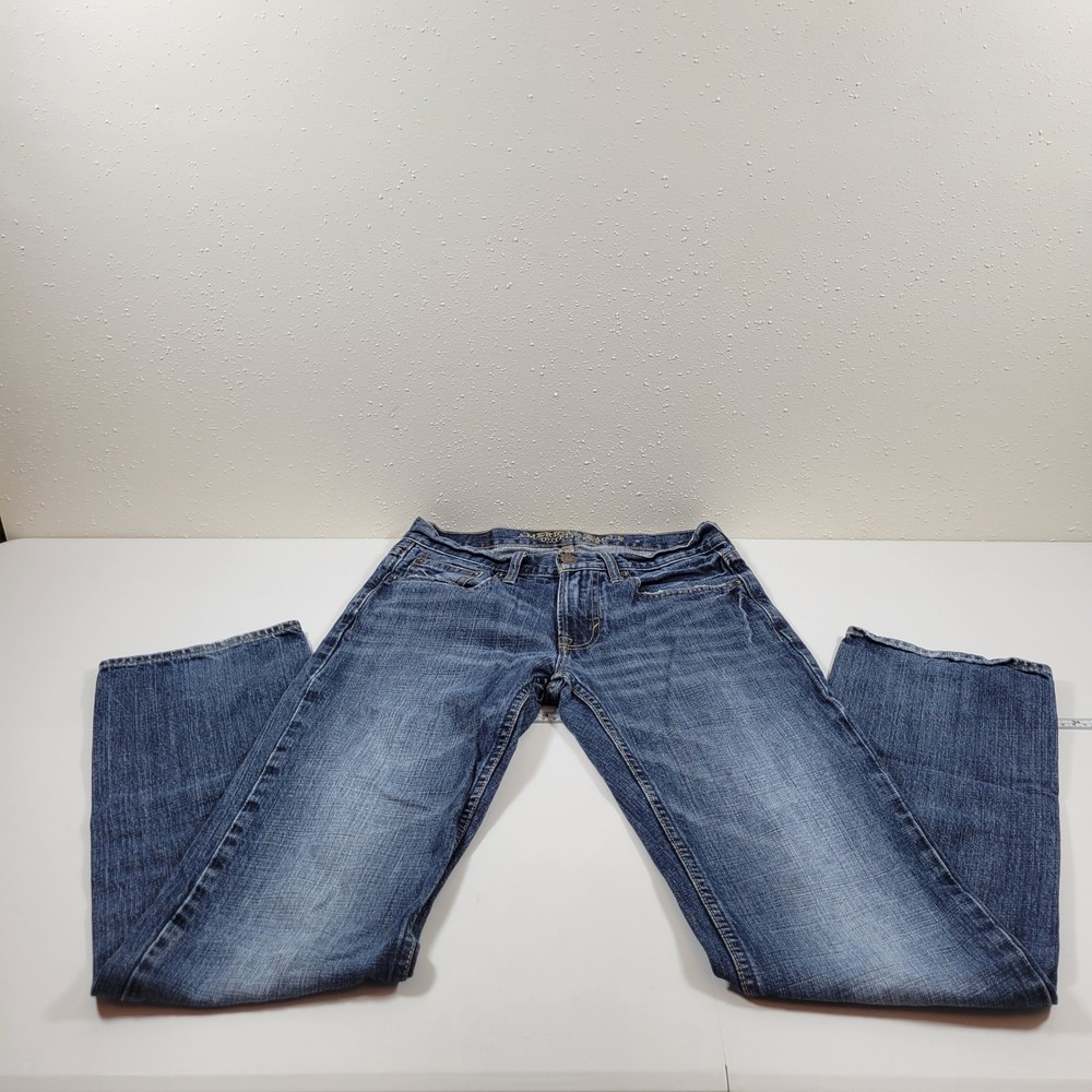 American Eagle Original Straight Jean Men 28x34 Blue Excellent Medium Wash Denim
